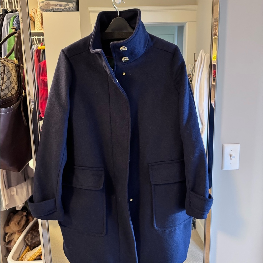 Boden Navy Wool Blend Pea Coat